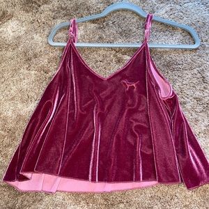 Pink velvet lounge shirt